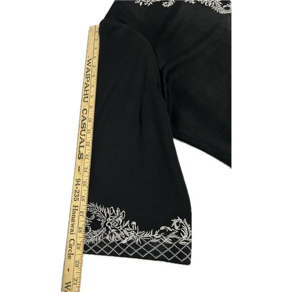 Ming Wang Knit Embroidered Open Jacket - Picture 5 of 8